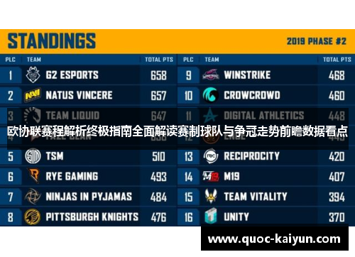 欧协联赛程解析终极指南全面解读赛制球队与争冠走势前瞻数据看点